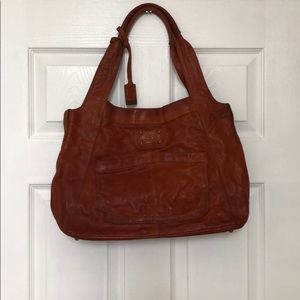 Frye cognac Leather Western-style handbag